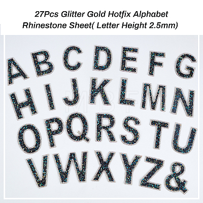 Glitter Rhinestone Iron On Patches DIY-FG0001-28B-1