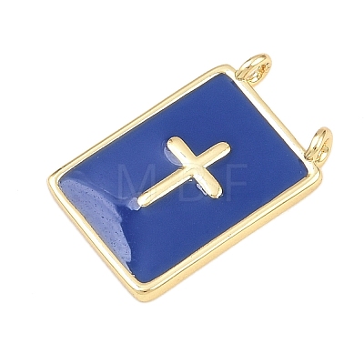 Brass Enamel Pendants KK-L251-01G-B-1