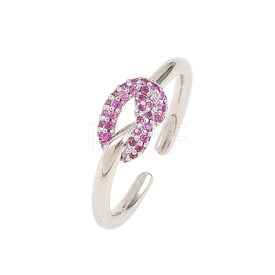 Brass Micro Pave Cubic Zirconia Finger Rings RJEW-C153-01P-03-1