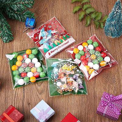 400 Pcs 4 Styles Self-Adhesive Christmas Candy Bags JX059A-1