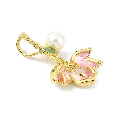 Brass Enamel Pendants PALLOY-JF05281-1