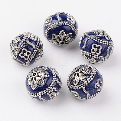 Round Handmade Indonesia Beads IPDL-L002-06A-1