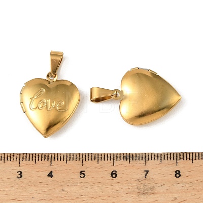 316 Stainless Steel Locket Pendants STAS-K321-22G-1