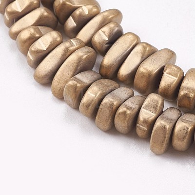 Electroplate Non-magnetic Synthetic Hematite Beads Strands G-P367-H-07-1