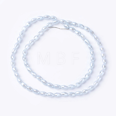 Electroplate Glass Beads Strands EGLA-J013-4X6mm-F04-1