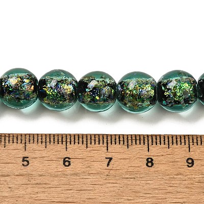 Handmade Dichroic Foil Glass Beads Strands DICH-U001-05C-1