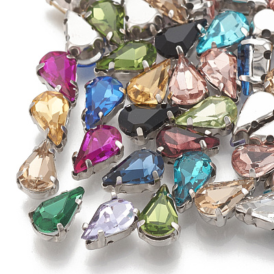 Sew on Rhinestone RGLA-T035-8x13mm-1