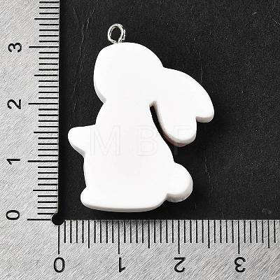 Opaque Resin Pendants RESI-V0003-02B-1