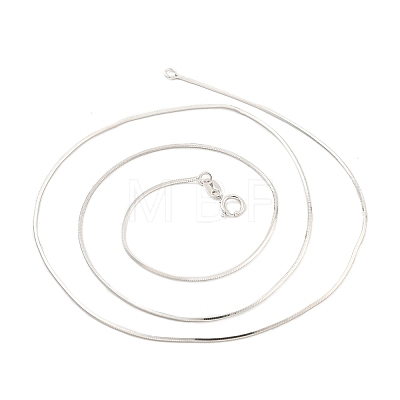 925 Sterling Silver Snake Chain Necklaces NJEW-C052-18P-1