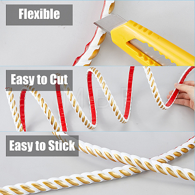 PVC Self-Adhesive Flexible Molding Trim DIY-WH0488-44-1