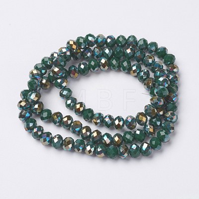 Electroplate Opaque Glass Beads Strands EGLA-A034-P6mm-S03-1