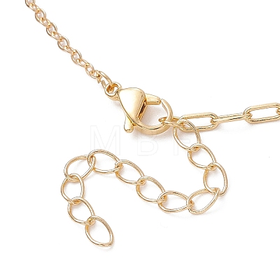 Brass Cable Chain Paperclip Chain Necklace Making AJEW-JB01468-1