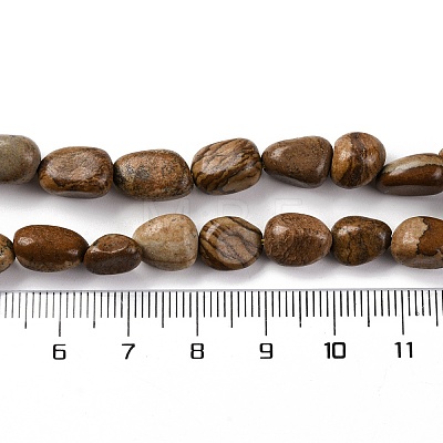 Natural Picture Jasper Beads Strands G-G146-A01-01-1