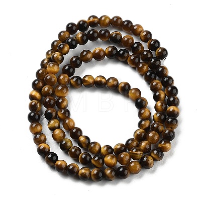 Natural Tiger Eye Beads Strands X-G-G099-4mm-4-1