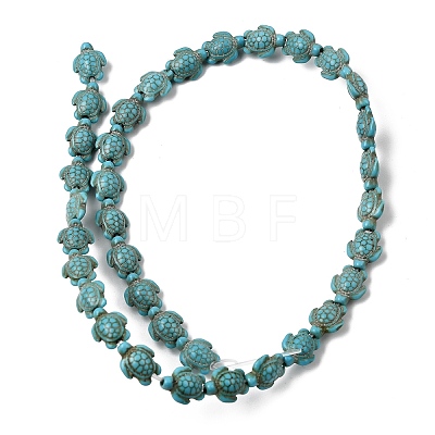 Synthetic Turquoise Beads Strands G-E456-35D-8x10mm-1