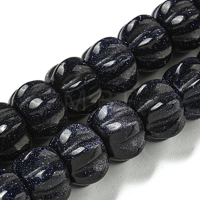 Synthetic Blue Goldstone Beads Strands G-G142-A10-01-1