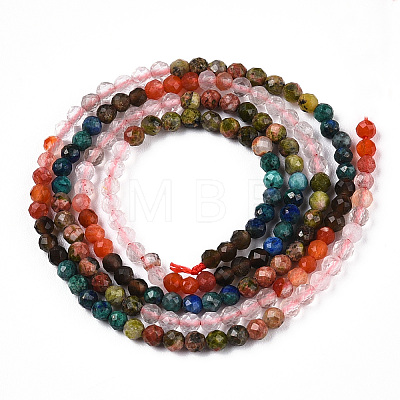 Natural Mixed Gemstone Beads Strands G-D080-A01-03-25-1