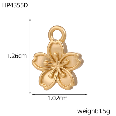 304 Stainless Steel Charms SA-OY001-45G-1