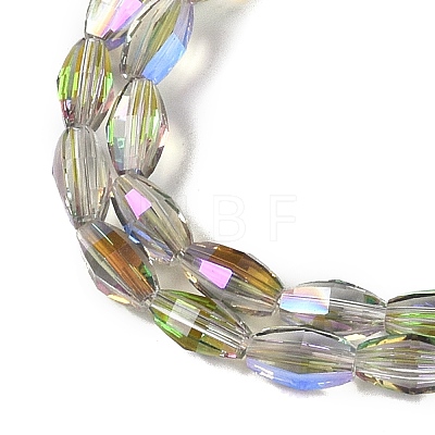 Electroplate Glass Beads Strands GLAA-Q101-03B-HP01-1