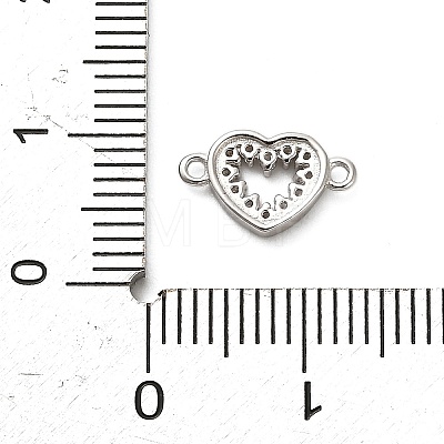 925 Sterling Silver Micro Pave Cubic Zirconia Connector Charms STER-U009-03P-02-1