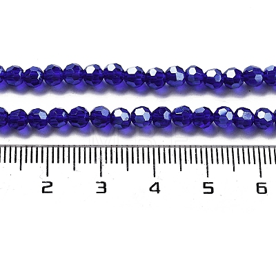 Electroplate Transparent Glass Beads Strands EGLA-A035-T4mm-A06-1