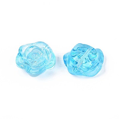 Baking Paint Transparent Glass Beads DGLA-N018-01C-1