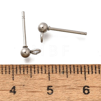 201 Stainless Steel Stud Earring Findings STAS-R156-01P-02-1