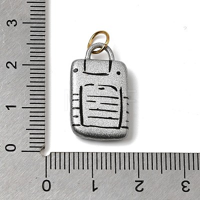 Printing 304 Stainless Steel Pendants LS-STAS-K304-08B-G-1