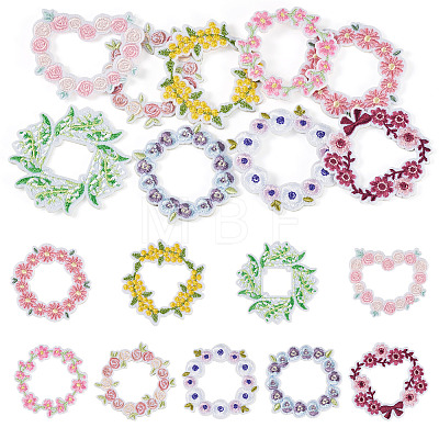 9Pcs Polyester Clothing Patches DIY-TAC0010-42-1