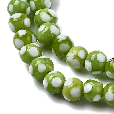 Handmade Lampwork Beads LAMP-D002-6mm-01B-1