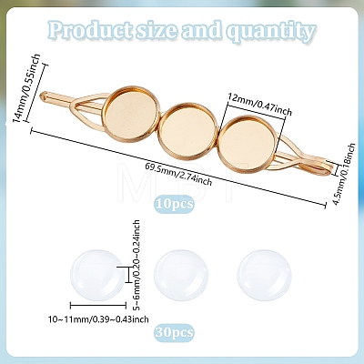 DIY Blank Dome Iron Hair Bobby Pin Making Kits DIY-GO0002-30-1