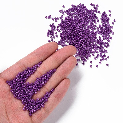 Baking Paint Glass Seed Beads SEED-US0003-2mm-K11-1