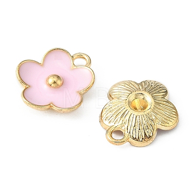 Light Gold Plated Alloy Enamel Pendants ENAM-YW0002-20B-1