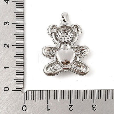 Brass Micro Pave Cubic Zirconia Pendants KK-P300-03P-01-1