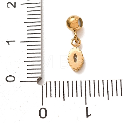 304 Stainless Steel Pave Clear Cubic Zirconia Charms CU-CBAB6EC-14G-03-1