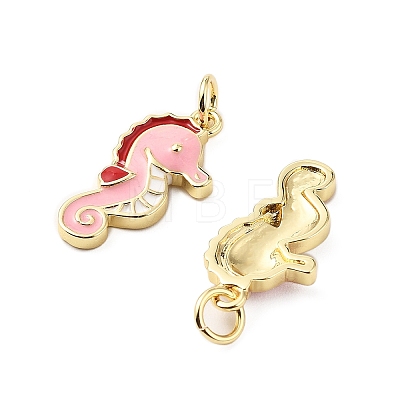 Brass Enamel Pendants KK-L237-027G-01-1