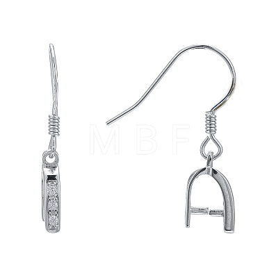 Anti-Tarnish Rhodium Plated 925 Sterling Silver Earring Hooks STER-I009-07P-1