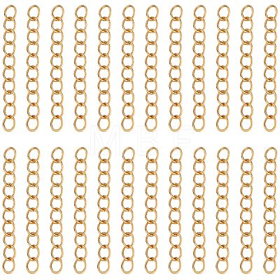 100Pcs Ion Plating(IP) 304 Stainless Steel Chain Extender STAS-BBC0006-14A-1