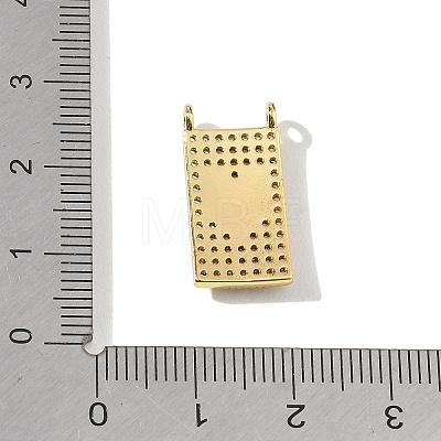 Valentine's Day Brass Micro Pave Clear Cubic Zirconia Pendants KK-L268-026G-04-1