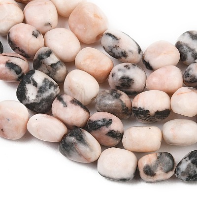 Natural Pink Zebra Jasper Beads Strands GG-CBA787B-A06-1