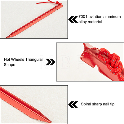 SUPERFINDINGS Aluminum Alloy Tent Stakes FIND-FH0001-72-1