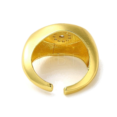 Brass with Cubic Zirconia Rings RJEW-B057-01G-04-1