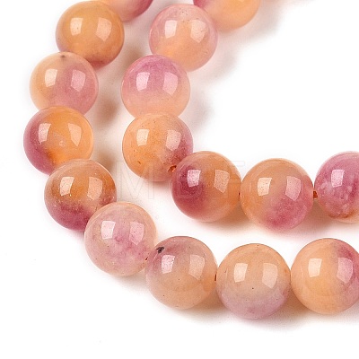 Dyed Natural White Jade Beads Strands G-T138-8mm-210-31-1