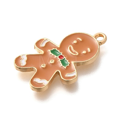 Christmas Theme Alloy Enamel Pendants ENAM-Q509-02KCG-04-1