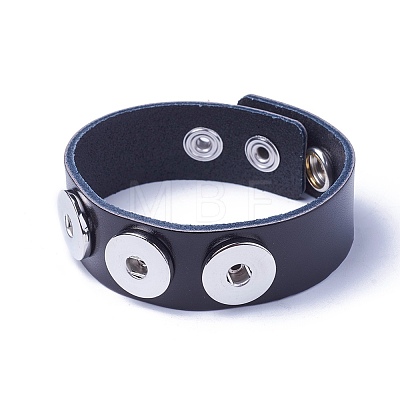 Leather Snap Bracelet Making X-AJEW-R014-3-1