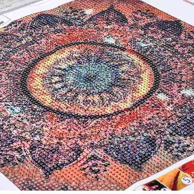 DIY 5D Diamond Painting Mandala Flower Full Drill Kits DIY-F123-08-1