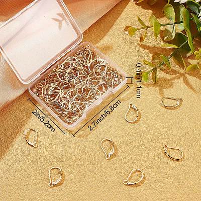 100Pcs 304 Stainless Steel Leverback Earring Findings STAS-BBC0001-55G-1