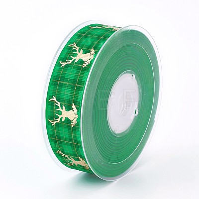 Polyester Grosgrain Ribbon for Christmas Reindeer/Stag SRIB-P013-E01-1