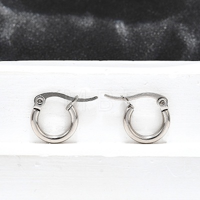 Tarnish Resistant 304 Stainless Steel Hoop Earrings EJEW-F105-36P-1