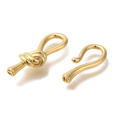 Brass Hook and S-Hook Clasps KK-K389-104G-1